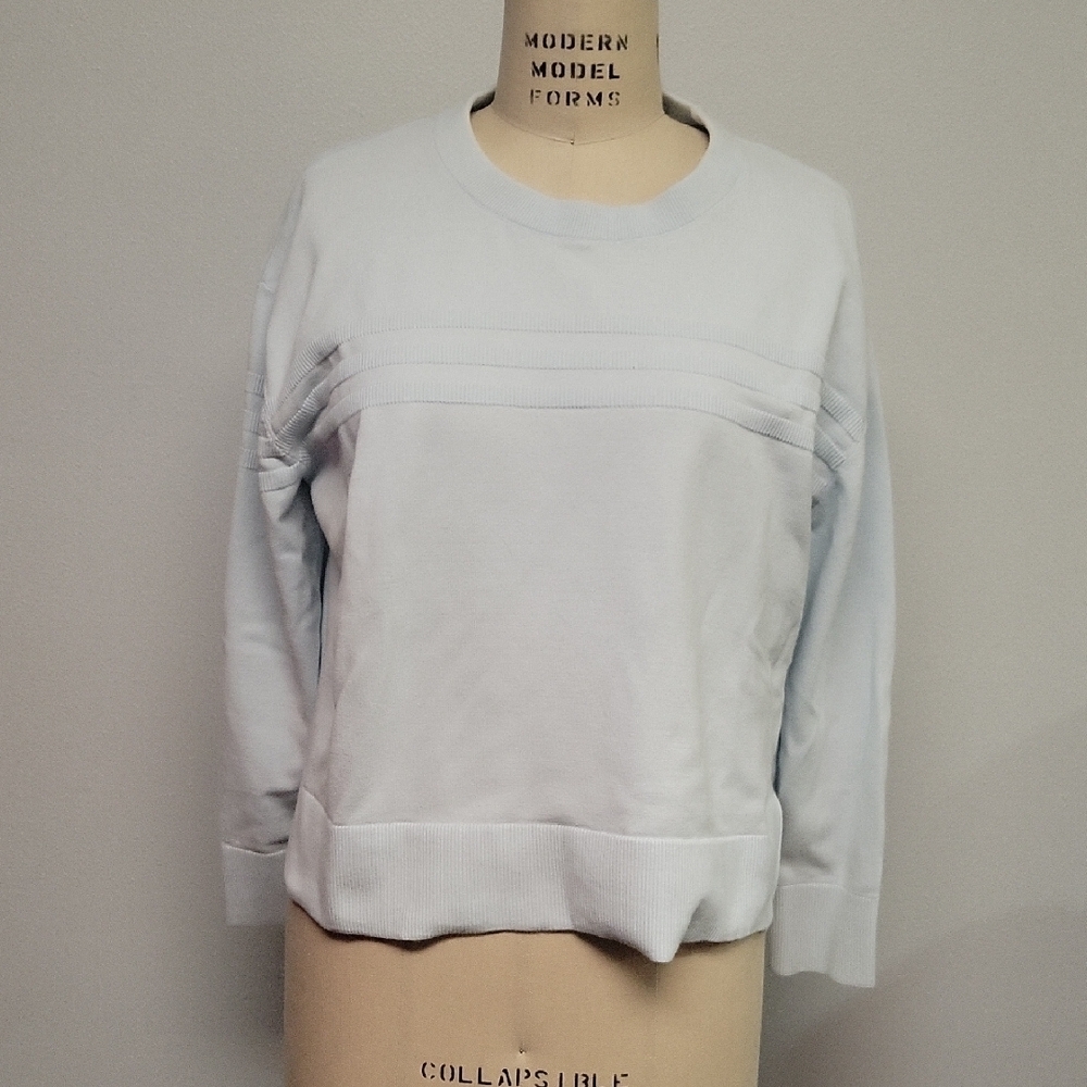 Adidas Women's Light Blue Crewneck Sweatshirt, Size XL